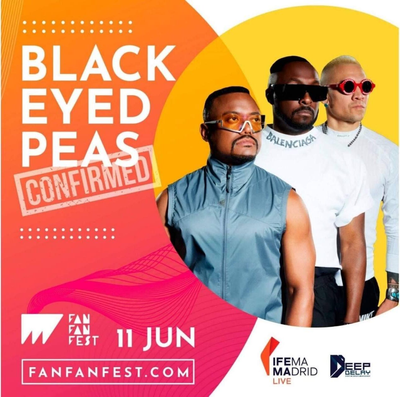 BLACK EYED PEAS ACTUARÁ EL 11 DE JUNIO EN IFEMA MADRID EN EL FAN FAN FEST 2022