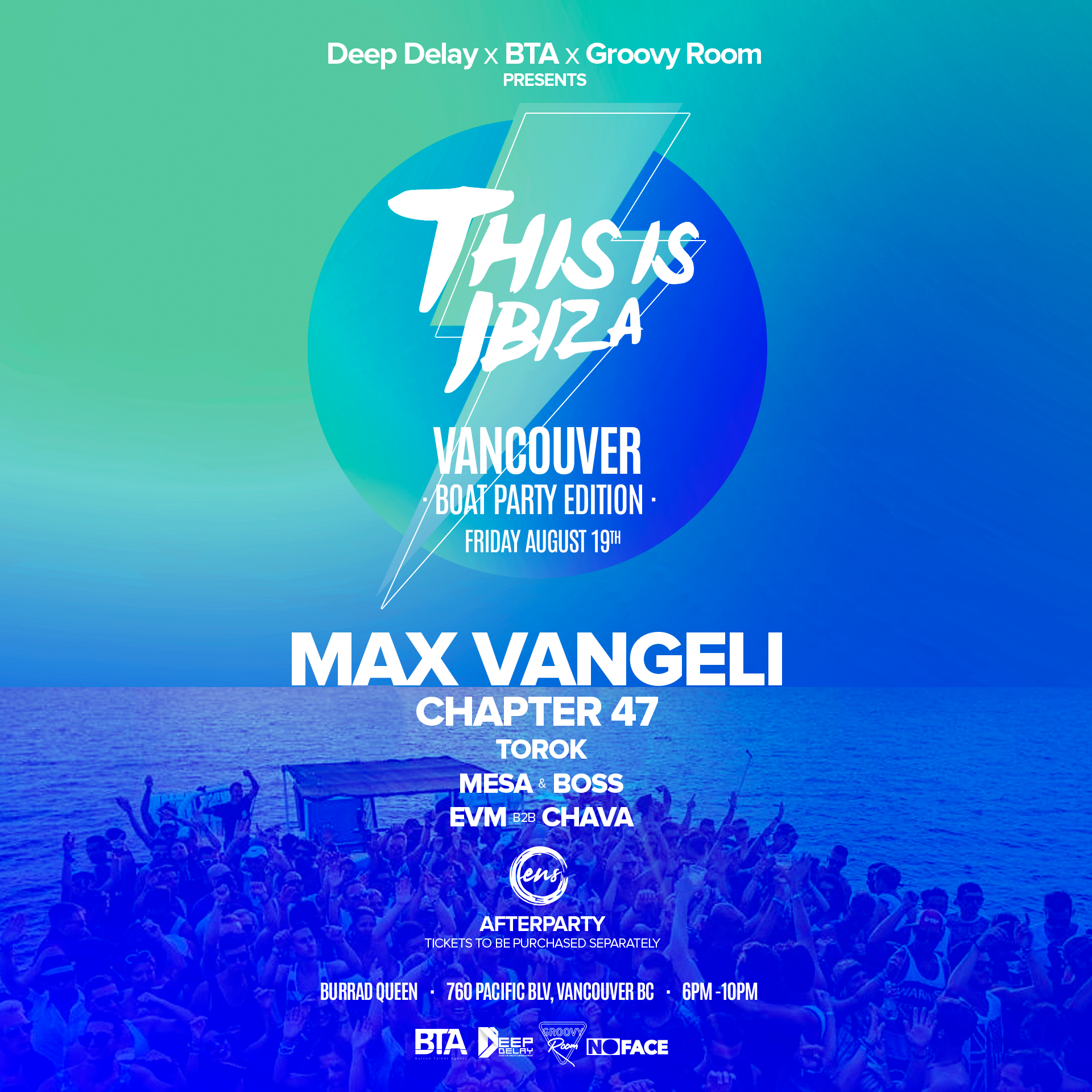 DEEP DELAY TRAVEL TO VANCUVER WITH THE BRAND : ¡THIS IS IBIZA! IN A BOAT PARTY EDITION